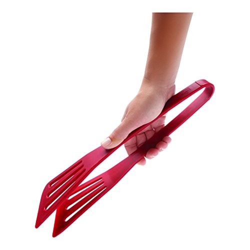 Kuhn Rikon Silicone Turner Tongs, Red, 1