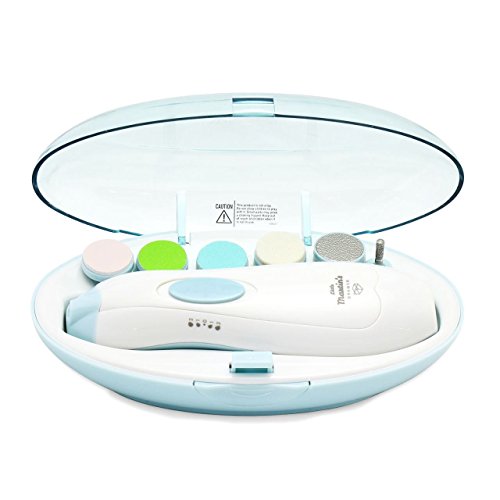 Little Martin’s Drawer Baby Nail Trimmer File with Light – Safe Electric Nail Clippers Kit for Newborn Infant Toddler Kids Toes and Fingernails – Care, Polish and Trim – Battery Operated (AA)