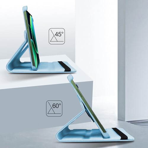 Image of TGK 360 Degree Rotating Flip Cover Case for Xiaomi Mi Pad 8 /8 Pro /Mi Pad 7 /7 Pro 11.2 inch Tablet (Sky Blue)