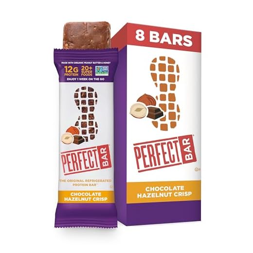 Perfect Bar Chocolate Hazelnut Crisp Protein Bar, High Protein, Gluten Free, Soy Free, Non GMO, No Sugar Alcohols, 2.3 Ounce Bars, 8 Count