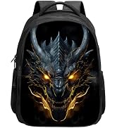 Amazon.com | Huke Dragon Backpack for Kids Boys Girls, Cool Black Gold  Lightning Dragon Backpack for School & Travel, 17 Inch Big Kids Child  Dragon Backpacks, Elementary Middle High College Student Bookbag |
