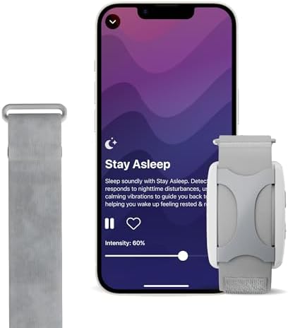 Bundle of Apollo Neuro Wearable (Glacier) & 12-Month SmartVibes A...