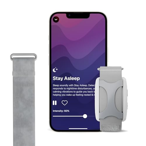 Bundle of Apollo Neuro Wearable (Glacier) & 12-Month SmartVibes AI Membership + Sleep Band (Gray)