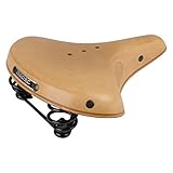 Hochwertige Lederdecke Lepper Concorde Herren Kern Leder Fahrrad Sattel Natur Retro Vintage Komfort, 600061
