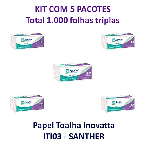 Papel Toalha Folha Tripla Para Banheiro Luxo Macia Absorvente 1.000 folhas