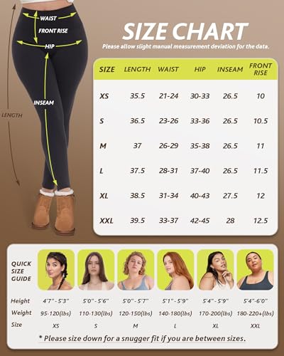 CAMPSNAIL Warm Fleece Lined Leggings Fit