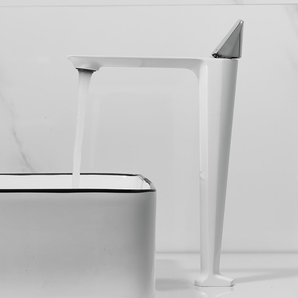 Robinet de lavabo de salle de bain haut pour vasque à poser style scandinave