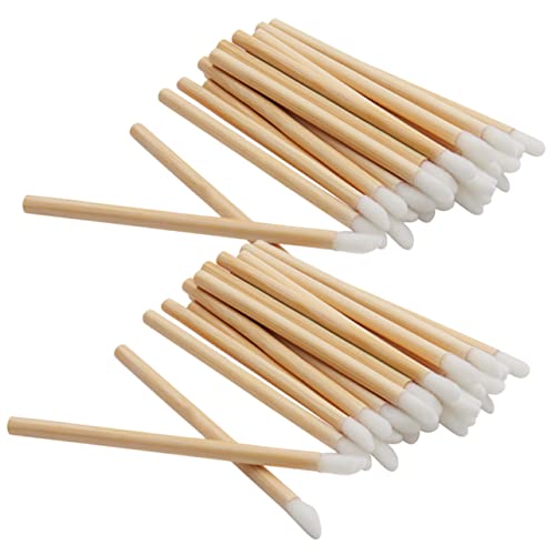 Minkissy 400 Pcs Wooden Lip Brush Makeup Eyeshadow Lip Gloss Applicator Under Eye Concealer Brush Eye Shadow Applicator Sticks Lip Wands Disposable Lip Balm Applicator Lip Gloss Brushes #TOP5