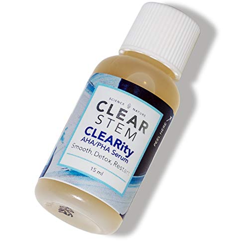 CLEARity by CLEARstem - Exfoliating Serum with AHA and Mandelic Acid, Anti-Aging, Retexturizes, Reduce Scars, Anti-Acne, Blackhead Dissolving & No Secret Pore Cloggers (.5 fl oz - TRIAL SIZE)