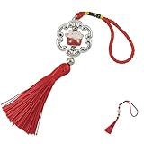 Pingente Para Retrovisor de Carro, Gato da Sorte Japonês, Pingente de Carro Maneki Neko. Gato da Sorte Japonês é Um Símbolo de Boas-vindas, Boa Sorte e Riqueza na Cultura Japonesa. (Vermelho)