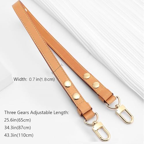 Jiesinlov Bag Strap Genuine Leather Shoulder Strap Replacement Three Gears Adjustable Purse Strap for Boulogne Handbag3
