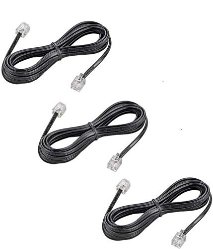 River Fox 2C - 5 Meter RJ11 Telephone Modem Line Cable (Black) (Pack of 3) (B07WVY931C) Amazon Price History, Amazon Price Tracker