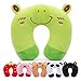 Produktbild SUREA Kinderreisekissen U-förmiges Nackenkissen süßes Tier, Baby, Kleinkind Reisekissen Kissen nach Hause Reisen mit dem Auto Flugzeug (Frosch)