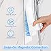 Modular Magnetic Handheld Shower Holder, 5-Section Customizable Sliding Rail with Tool-Free Adhesive Installation, Adjustable Height and Angle for Shower Chairs, Kids, Pets, Elderly, RV, Bathtub