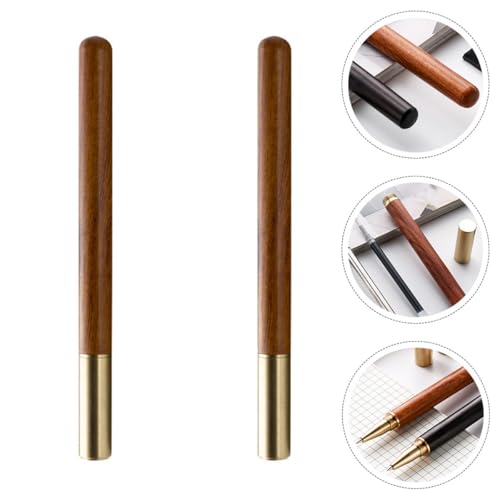 2 bolígrafos de gel de madera de rosa para oficina miniatura 7