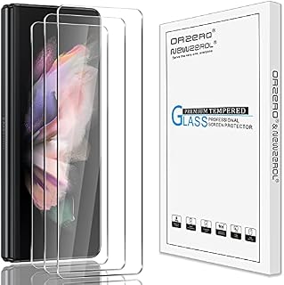 NEWZEROL 3 Packs Screen Protector for Samsung Galaxy Z Fold 3,2.5D Edges 9 Hardness High-Definition [Case Friendly] Tempered Glass Screen Protector for Galaxy Z Fold 3 - Transparent