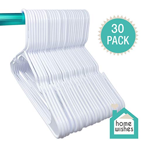 Plastic Clothes Hangers Ideal for Everyday Use, Clothing Hangers, Standard Hangers, White Hangers