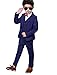Gele Boy 4 Pieces Fashion Formal Suit,Bow Tie+Vest+Pants+Blazer (5, Navy)