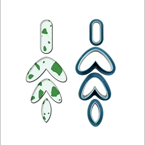 Keooid Polymer Clay Cutters For Earrings, Plastic Clay Cutters For Polymer Clay Jewelry, Polymer Clay Cutters Shapes For Earrings Polymer Clay Cutters Set For Jewelry Making (Blue) #TOP2