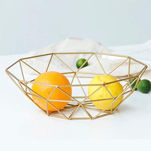 Stratalife Fruit Bowl Metal Iron Art Wire Fruits Storage Basket For Kitchen Countertop Home Decor Table Centerpieces Decorative Holder For Vegetables Bread Snacks Gold #TOP1
