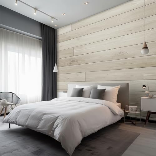 Générique Papier Peint Motif Bois 3D Planches Aspect Bois - Papier Peint Panoramique 100 x 70 cm, Tableaux Muraux pour Chambre, Salon, Photo Mural...