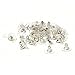RICISUNG 200 Piece HypoAllergenic Bullet Clutch Earring Backs with Pad, SilverTone