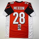 Autographed/Signed Joe Mixon Cincinnati Orange Football Jersey JSA COA
