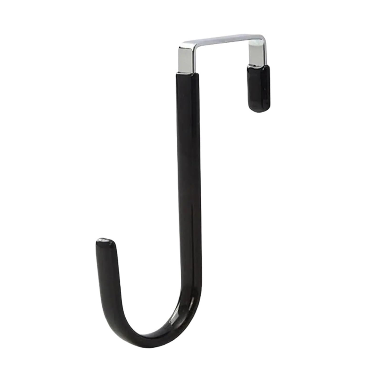 BARRINS Over The Door Hooks Towel Coats Hangers Nonstick Non-Punching Over The Door Hooks Rubber Prevent Scratches Hanging Organizer Clothes Storage Holder(Black)
