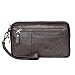 Xieben Vintage Cuir Sac à Main Portefeuille d'embrayage pour Hommes Phone Holder Embrayage Sac De Poignet Wristlet Poche à Monnaie Business Vintag Café