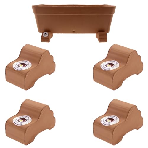 CERÁMICA ESPAÑA | Soporte macetas | Soporte jardineras | Soporte para macetas | Pack x4 Soporte para jardineras - Modelo J03 | 4.5x9x5.5 cm