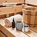 MXMZHXU Sauna Aromatherapy Stone, Sauna Essential Oil Diffuser, Natural Rock with Stainless Steel Bowl for Essential Oils, Spa Accessories