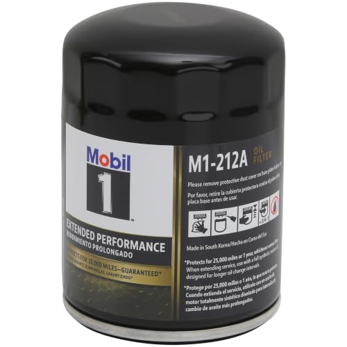 Mobil 1 M1-212A Extended Performance Oil Filter, 1 Pack | Synthetic Blend, High Efficiency 25,000 Mile Protection