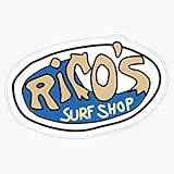 Rico'S Surf Shop Vinyl Decal Bumper Sticker 5'