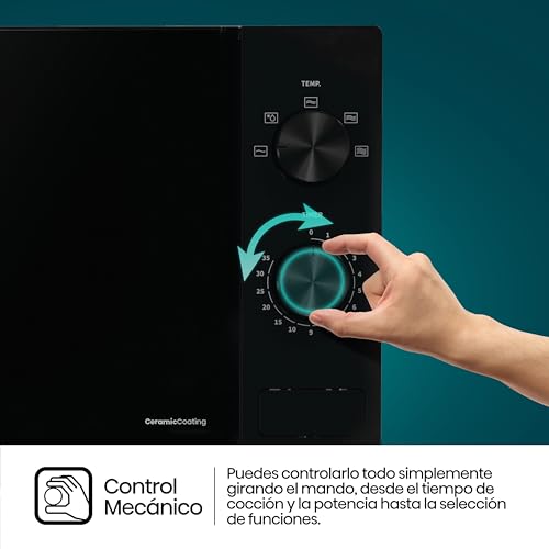 Miniatura 10 de Hisense H20mobp1, Microondas, Capacidad De 20 L, 700 W De Potencia, Temporizador 30 Min, Modo Descongelar, Tirador, Estándar, Color Negro