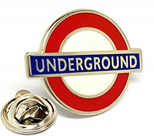Image of GBJUK London Underground Enamel Mod Pin Lapel Badge with Butterfly Clasp Back
