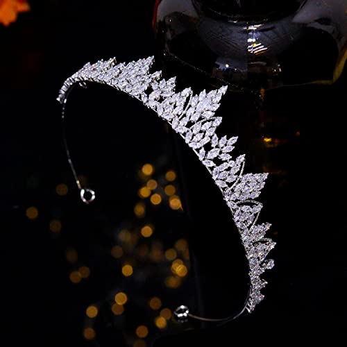Aoligrace Aaa Zirconia Small Wedding Crowns For Women Sparkly Cz Handmade Princess Girls Tiaras Sweet 16 Birthday Headdress #TOP7