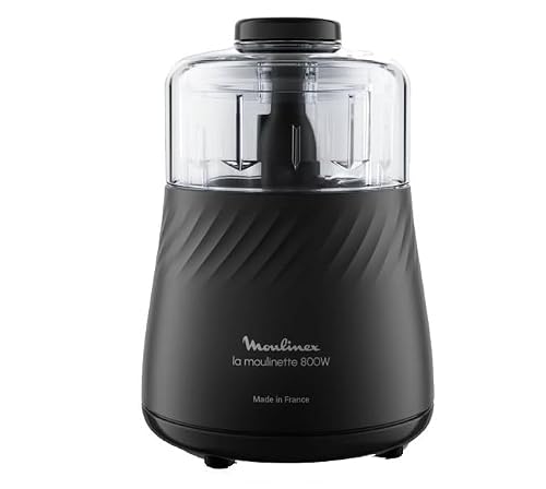 Moulinex La Moulinette Eco Respect 4-in-1 Zerkleinerer zum Zerkleinern, Zerkleinern, Mahlen und Rühren, Fassungsvermögen 500 ml, spülmaschinenfeste Komponenten, 800 W, DP7108