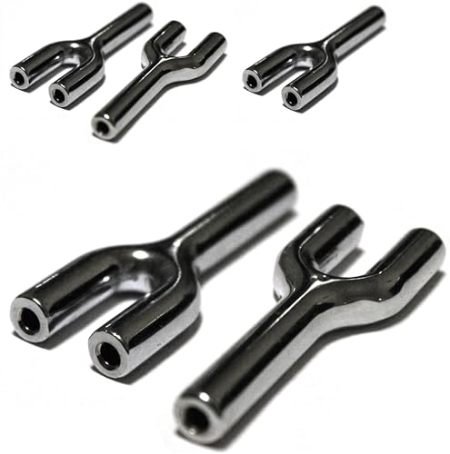 5x Double Barrel Tube Metal Y-shaped Mini Muffler Connector to Bottle Lab Fitting Fixture