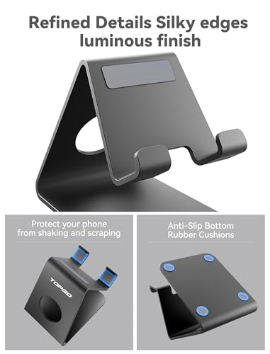 Support téléphone aluminium noir au design épuré pour iPhone 13 Pro Max