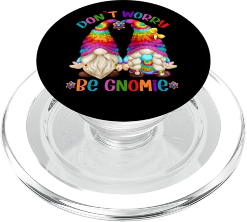 Happy Peace Sign Hippie GNOME Graphic Don`t Worry Be Gnomie PopSockets PopGrip pour MagSafe