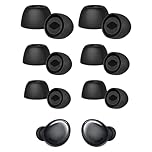 Silicone Earbuds Cap,6 Pairs Galaxy Buds Ear Tips,Replacement Earmuffs Compatible for Samsung Galaxy Buds Pro Earplugs-fit,Galaxy Buds Pro Tips Non-Slip Earplugs Cap (3 Sizes, S M L, Black)