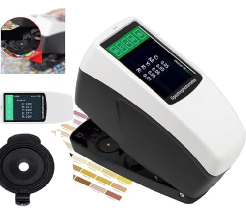 VTSYIQI Color Density Meter Spectro Densitometers Measurement with 5mm Caliber 0.02 Repeatability for Color Density Dot Area Overprint Rate Printing Contrast Grayscale 1000 Items Storage