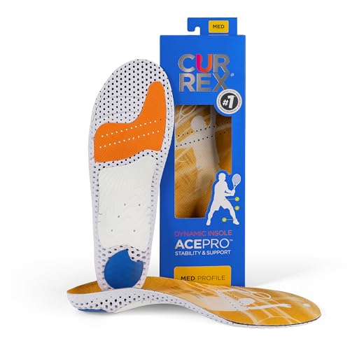 CURREX AcePro Einlegesohlen für Tennis- und Hallenschuhe - Optimal für Handball, Badminton und Volleyball (Med Profile) - EU 47-49 (XXL) CURREX AcePro Einlegesohlen für Tennis- und Hallenschuhe - Optimal für Handball, Badminton und Volleyball (Med Profile) - EU 47-49 (XXL)