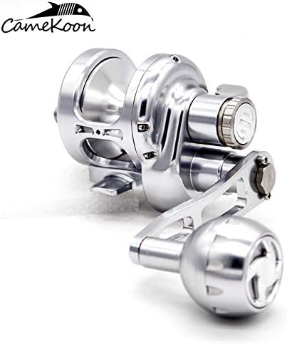 TR100 Full Metal Saltwater Lever Drag Fishing Reel, 62LB Max Drag, 9 + 2 Stainless Steel Shielded Bearings, Sea Trolling Fishing Reel