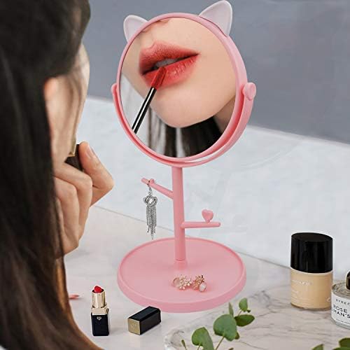 Nonebranded Vanity Mirror The Desktop Makeup Mirror for Teenager With Girls Gifts,Standing Mirror Portable For Bedroom Or Travel(Pink)