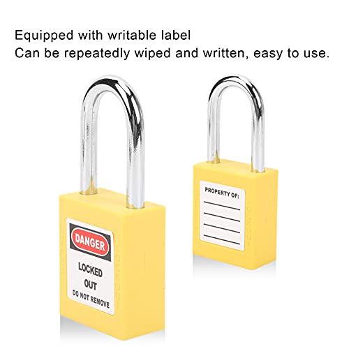 Bloqueio de etiquetagem, isolamento de bloqueio de bloqueio para canteiros de obras(amarelo)