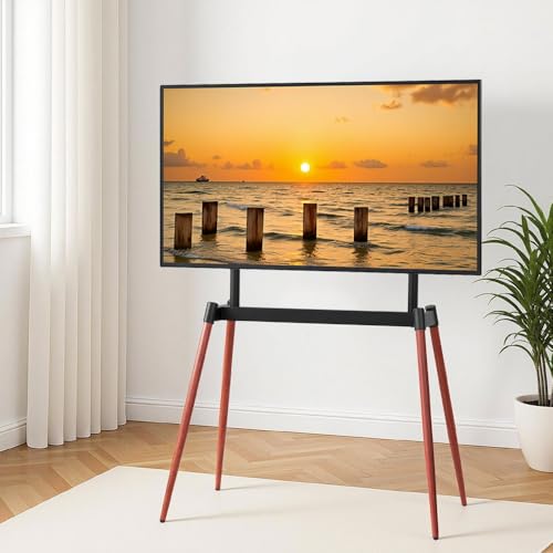 Artiss TV Stand Fit 32-75 inch Screens, Modern Easel TV Floor Stand, Artistic Corner TV Stands, Height Adjustable, Studio Display Stand