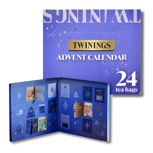 Twinings Advent Calendar 2025 Premium Tea Selection, 24 Delightful Green & Herbal Infusion Tea Bags