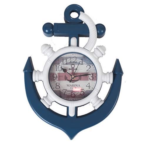 CABLEPELADO Reloj de Pared Ancla Marina 33x24 cm Azul