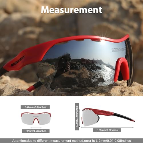 ROCKNIGHT Polarized Sports Sunglasses for Cycling, Biking, Baseball & Volleyball - UV Protection, Lightweight & Durable4